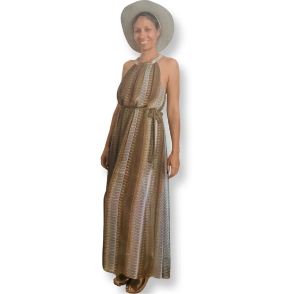 Bar 111 Boho Long Lightweight Halter Summer Dress Size XL Retail $69.00 - Picture 2 of 13